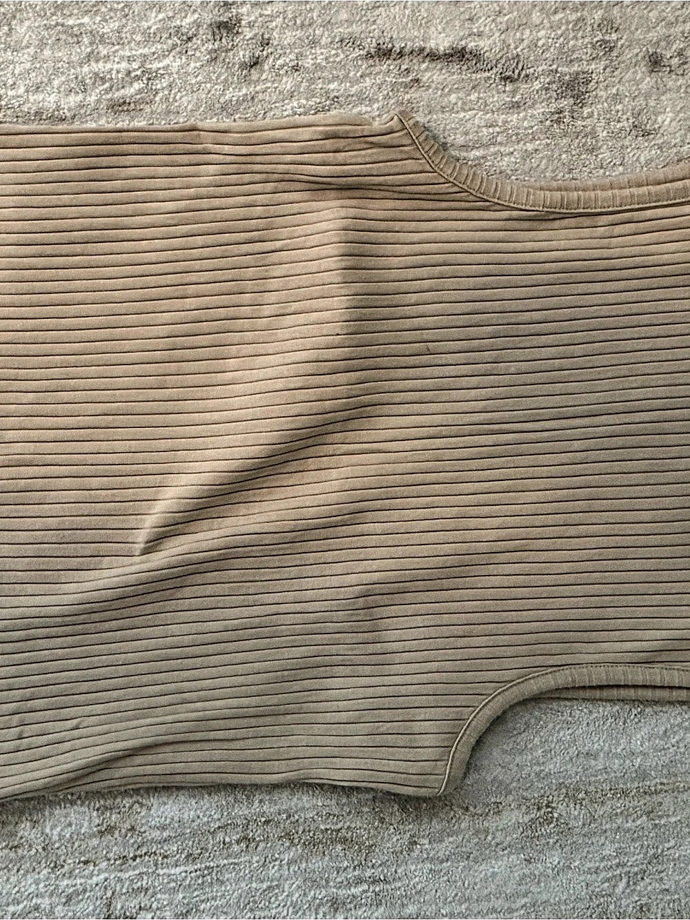 Club Monaco Ribbed Tank Top in Beige